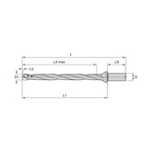 Modular Drills • TOP DRILL Modular X • 12 x D • Flanged Round Shank • Inch - Big-tools Industrial Supply Tools for Metal Cutting